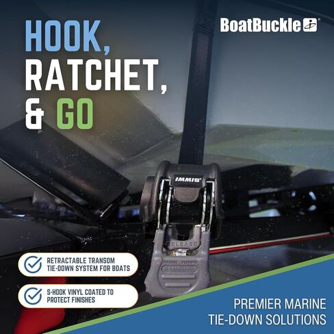 BoatBuckle Mini G3 قابل للسحب، قوة كسر 1400 رطل، 1 × 72 بوصة، عبوتان in Kuwait