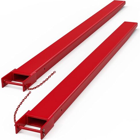 YITAMOTOR Pallet Fork Extension with Tire Chain 72 Inch Length 4.5 Inch Width, Heavy Duty Steel Pallet Extensions for Forklift Truck, Red in Saudi Arabia