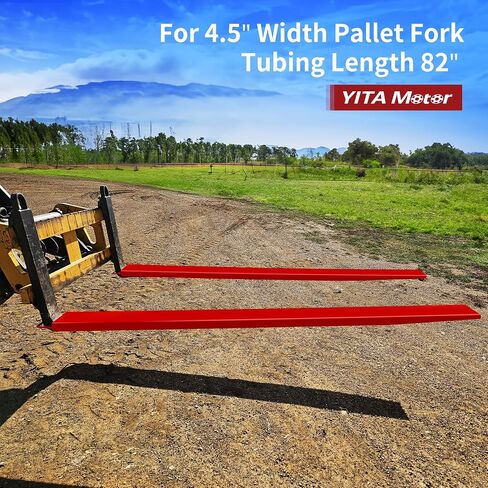 YITAMOTOR Pallet Fork Extension with Tire Chain 72 Inch Length 4.5 Inch Width, Heavy Duty Steel Pallet Extensions for Forklift Truck, Red in Saudi Arabia