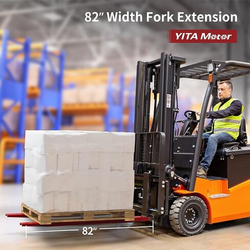 YITAMOTOR Pallet Fork Extension with Tire Chain 72 Inch Length 4.5 Inch Width, Heavy Duty Steel Pallet Extensions for Forklift Truck, Red in Saudi Arabia