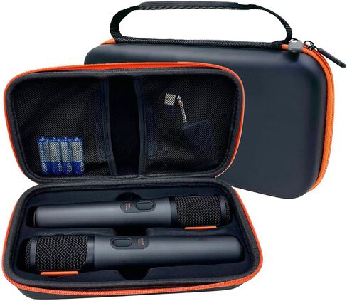Carrying Case for JBL PartyBox Wireless Mic/Wireless Two Microphone System Cover, Receiver Battery Accessories Handheld Dual Mic Waterproof Bag for Singing Karaoke in Saudi Arabia