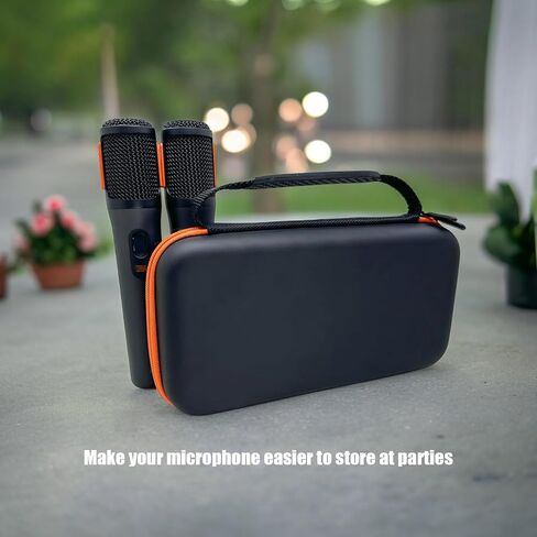 Carrying Case for JBL PartyBox Wireless Mic/Wireless Two Microphone System Cover, Receiver Battery Accessories Handheld Dual Mic Waterproof Bag for Singing Karaoke in Saudi Arabia