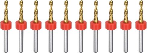 uxcell 10pcs PCB Drill Bits 1/8" Shank 2.85mm Titanium Coated Carbide Micro Twist Mini Drill Bits Set Rotary Drilling Tool for Print Circuit Board Jewelry CNC Engraving in Saudi Arabia