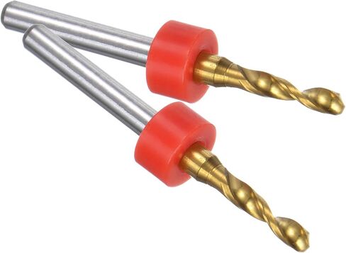 uxcell 10pcs PCB Drill Bits 1/8" Shank 2.85mm Titanium Coated Carbide Micro Twist Mini Drill Bits Set Rotary Drilling Tool for Print Circuit Board Jewelry CNC Engraving in Saudi Arabia
