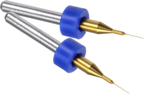 uxcell 10 قطع PCB لقم الثقب 1/8 بوصة ساق 1.45 مم من الكربيد المطلي بالتيتانيوم مايكرو تويست لقم الثقب الصغيرة مجموعة أداة الحفر الدوارة لطباعة لوحة الدوائر والمجوهرات النقش باستخدام الحاسب الآلي in Kuwait