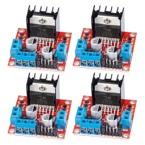 L298N Motor Driver Dual H Bridge Chip DC Stepper Board Module Controller for Arduino Smart Car Power UNO MEGA R3 Mega2560 (Pack of 4pcs)