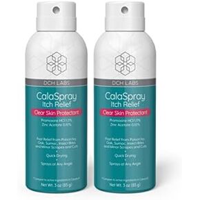 Itch Relief CalaSpray: Fast Itch Relief from Poison Ivy, Oak, Sumac, and Minor Scrapes & Cuts, 3 Ounces (2-Pack)