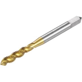 uxcell Spiral Flute Thread Taps, 10-32 UNF 2B Screw Threading Tap, Titanium Coated 6542 High Speed Steel Machine Tapping Tools for Machinist Repair
