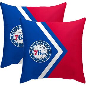 Officially Licensed NBA Side Arrow Poly Span 2 Pack Throw Pillows, 16" x 16"