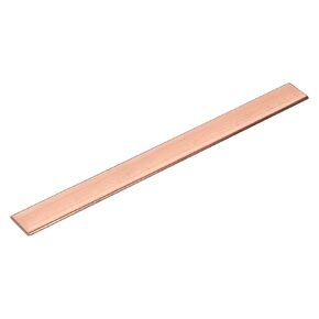 uxcell Copper Flat Bar, 0.08" Thickness x 0.79" Width x 7.87" Length Copper Bus Bar Stock Plate Mill for Electrical (2mm x 20mm x 200mm)