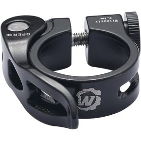 Quick Release Bike Seat Clamp Bicycle Seatpost Collar Diameter 31.8mm,Premium Lightweight Aluminum Seat Post Clamp