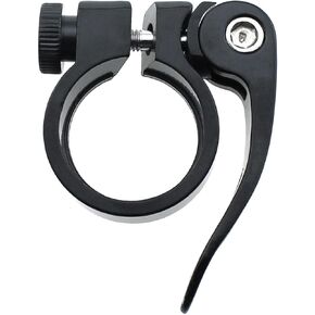 28.6mm Diameter Mountain Road Bike Part Bicycle Seatpost Clamp Black Aluminium Bicycle Quick Release Seat Clamp Suitable for 25.4mm Seatposts