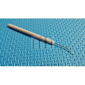 PACK OF 12 DISSECTING DISSECTION TEASING NEEDLE BENT WITH PLASTIC HANDLE (HTI BRAND)