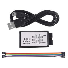 USB Logic Analyzer Device with EMI Ferrite Ring USB Cable 24MHz 8CH 24MHz 8 Channel UART IIC SPI Debug for Arduino ARM FPGA M100 SCM