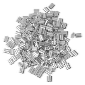 5/64" Aluminum Crimping Loop Sleeve 200PCS, Cable Ferrule Wire Rope Sleeves Loops Sleeve