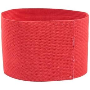 Red Adult Squad Armbands Elastic Non-Slip Adjustable Arm Band Neon Colored Adhesive Armband for Soccer Football Training Team Sports Supplies Football Hand and Arm Pads Protective Padding