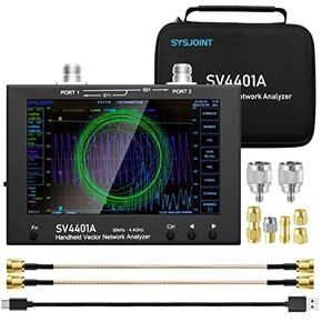 AURSINC 7in NanoVNA SV4401A Vector Network Analyzer 50KHz-4.4GHz Antenna Analyzer with 6700mAh Battery 8GB Storage Measuring S Parameters, Voltage Standing Wave Ratio, Phase, Delay, Smith Chart