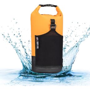 KEMIMOTO Waterproof Dry Bag, Dry Storage Bag Lightweight Backpack Roll Top Floating Case for Boating Fishing Rafting Kayaking Camping Travel Beach 10L