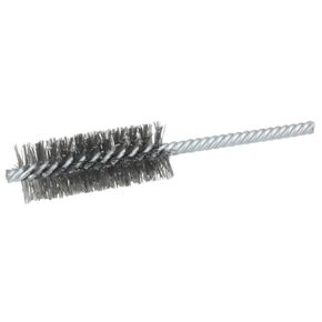Weiler 21115 0.0104" Wire Size, 1" Diameter, 5-1/2" Length, Steel Bristles, Double Stem Double Spiral Power Tube Brush, Made in the USA