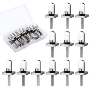 316 Stainless Steel Fin Screws, No Tool Surfboard Fin Screws with O Rings Paddle Board Fin Replacement for SUP Paddleboard Longboard Surfing Accessories