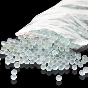 stonylab Round Glass Beads, Solid Glass Balls for Heating and Boiling Prevention Laboratory Clear Glass Boiling Stones, 6 mm Diameter, 1000 Beads per Bag