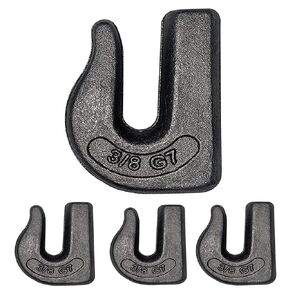 3/8 inch Weld On Grab Hooks, Liaeyis 4PCS Heavy Duty Clevis Grab Hook, G70 Tractor Bucket Hooks Great for Car, Truck, Tractors, Loader Bucket Forklift Trailer