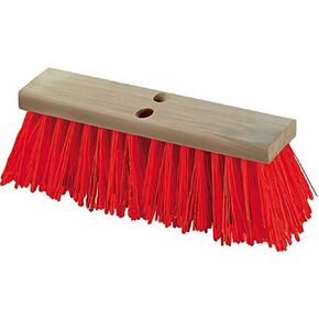 SPARTA Flo-Pac Palmyra Floor Scrubber, Deck Cleaning Brush, Outdoor Broom with Palmyra Bristles for Outdoor Surfaces, 10 Inches, Tan, (Pack of 12)