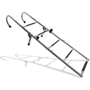 MARINE CITY Stainless Steel Telescoping Folding Ladder - 304 Grade | Compact and Sturdy Design | 400 lb. Capacity - Easy Installation for Boats, Pontoons, RVs, Ships (2 Step+3 Step)