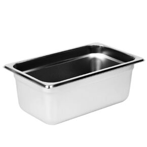FSE Steam Table Pan Set, 1/2 Size, 4" Deep, Anti-Jam, 22 Gauge, 18/8 Stainless Steel, NSF, Dishwasher Safe, (Set of 6)