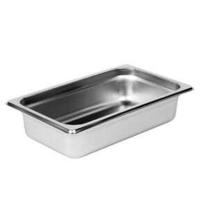FSE Steam Table Pan Set, Full Size, 2-1/2" Deep, Anti-Jam, 24 Gauge, 18/8 Stainless Steel, NSF, Dishwasher Safe, (Set of 6)