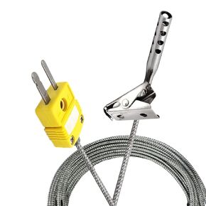 TL3163K K Type Thermocouple TL3163K Type K Thermocouple Probe 316L Stainless Steel open hole clip for air temperature 896 °F