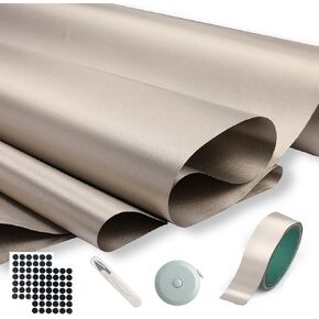 Faraday Fabric 43"×118"（with 118" L Tape）Military Grade Conductive Material DIY Faraday Cage for WiFi, Bluetooth, Cell