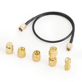 Seesii 6Pcs SMA Calibration Kits for NanoVNA H H4 F V2 V3 SAA Mini1300 PS100 Vector Network Analyzer & Antenna Analyzer Calibrate RF Coaxial Test Connector Short/Load/Open/Thru/Jumper/F2F M2M Set