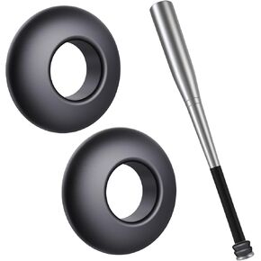 [2 Packs] Professional Baseball Bat Grip Knob Stacker Choke Up Rings Bat Ring Bat Choke Up Knob Baseball Softball Teeball Tball Bat Choke Up Ring Bat Knob Baseball Bat Accessories - Black
