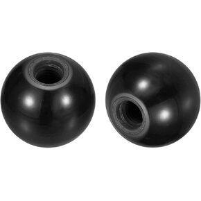 uxcell 12Pcs Threaded Ball Knobs, M8 Female Thread Phenolic Thermoset Ball Knob 20mm Dia Round Operation Ball Handles for Machine Lever Handle, Black