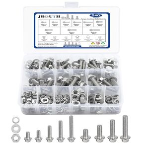 920PCS Grade8.8 Metric Bolt and Nut Assortment, M4/M5/M6/M8 Heavy Duty Hex Head Bolts and Nuts Kit with Yellow Zinc Plated, Includes 18 Common Size,Length from 12-30mm