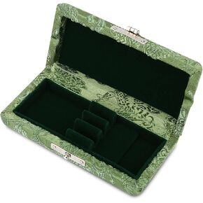 Oboe Reed Case, Wooden Reed Case Holder Storage Box for 3pcs Oboe Reeds - Breathable, Compact & Exquisite with Velvet Fabric & Silk Cloth Cover Hodge Orc3 Oboe Reed Case