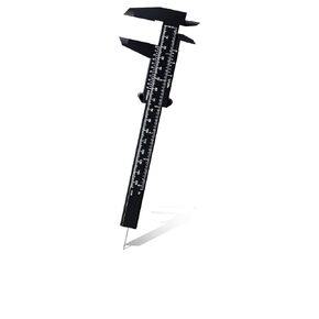 150mm High Accuracy Plastic Double Rule Scale Vernier Caliper Measuring Tool 0.5mm, for jewelry measurement, school, exhibition gifts, antique measurement(Black)