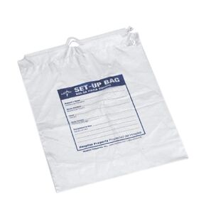 Medline Respiratory Patient Setup Bag,12" x 16", Clear (Pack of 500)