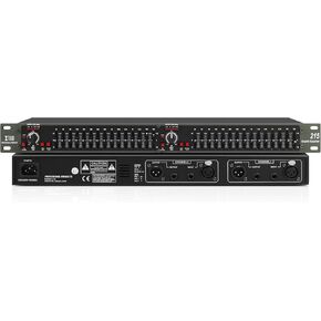 XTUGA Dual Channel 15 Band Audio Equalizer Rack Mount 2 channel Stereo Graphic Equalizer for Home Audio
