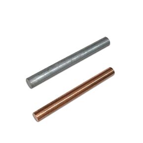 4PCS Pure Copper Zinc Rods Diameter 10mm 0.39"" Length 100mm 3.94"" High Purity Solid Copper Zinc Rod for School Scientific Experiment Research Metal DIY Craft Hobbies