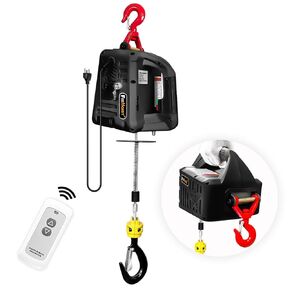 1100LBS Electric Hoist Winch 3-in-1 | 1500W Portable Manual, Wired & Wireless Remote Control | 16ft/min Vertical & Horizontal Lift | Overload Protection for Towing and Lifting