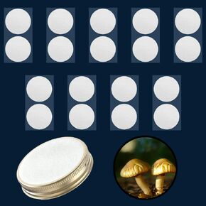 Mushroom Growing Supplies 0.25 μm - 18Pcs - 68mm Filter Filter Disc Mushroom Applied Under Wide Mouth Jar Lid for Mushroom Cultivation