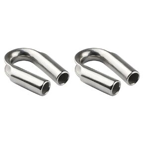 1/4" Stainless Steel Wire Rope Tube Thimble Cable Thimble (Pack of 4)