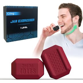 Jaw Exerciser for Men & Women – Silicone Jawline Exerciser Tablets – Powerful Jaw Trainer for Beginner, Intermediate & Advanced Users