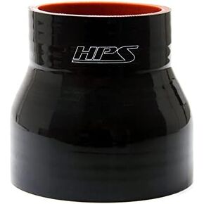 HPS HTSRNBLK-033 1.25 بوصة - 1.75 بوصة معرف، 3 بوصة طول، خرطوم توصيل مخفض من السيليكون، درجة حرارة عالية معززة بـ 4 طبقات، سيليكون، أسود in Kuwait