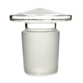 EISCO Stopper - Flat Head, Solid Cone, Made of Borosilicate Glass, Size 29/32