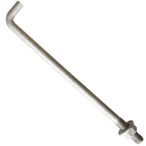 10" x 1/2" Galvanized Anchor Bolts Rust Resistant Heavy Duty Steel Threaded Bolts for Concrete Cement 10 in x 1/2 in Qty (10)