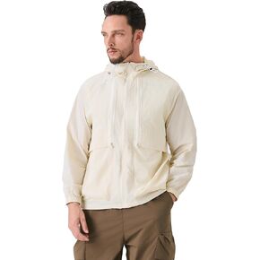 Men's Lightweight Jackets Outdoor UPF 50+ Sun Protection Hooded Clothes Zipper Long Sleeve Hiking Running Sunwear