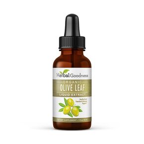 Herbal Goodness Olive Leaf Extract Liquid 1oz - for Immune Boost, Cadiovascular Support, Cognitive Wellbeing, Improved Skin Health and Digestive Comfort with Antioxidants - 1 bottle